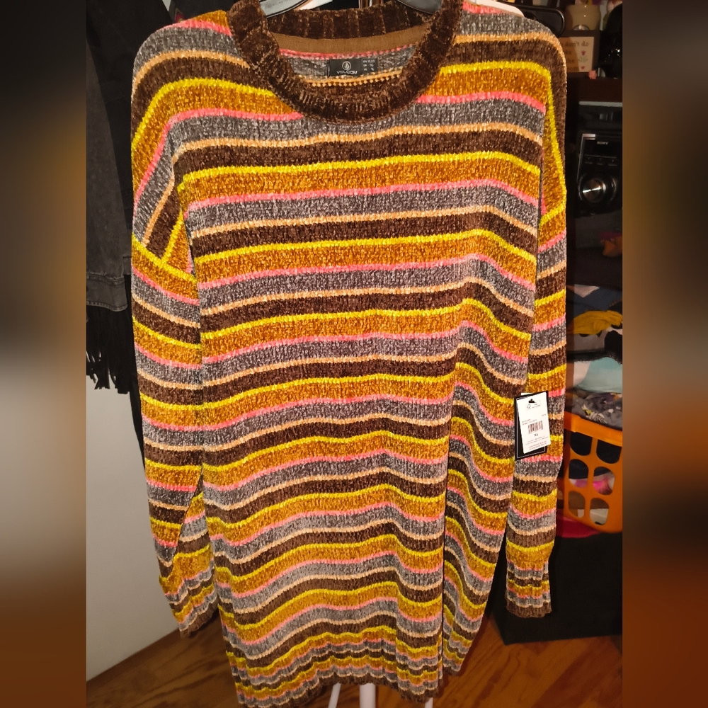 Volcom Striped Sweater Dress